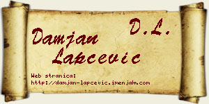 Damjan Lapčević vizit kartica